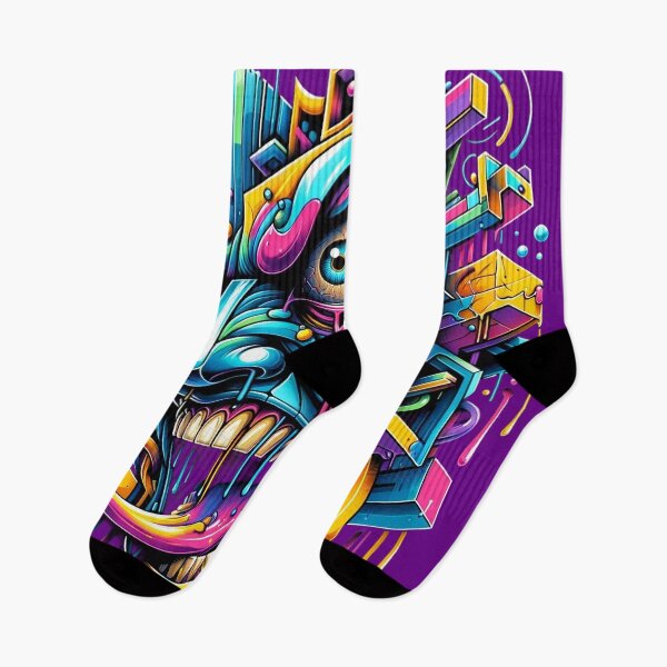 Item preview, Psychedelic Graffiti Vision Abstract Urban Face Art designed and sold by WickedAI.
