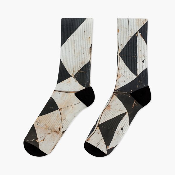 Item preview, Urban Tribal Pattern - Black And White Chipped Tile designed and sold by GrinGalore.