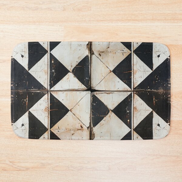 Item preview, Urban Tribal Pattern - Black And White Chipped Tile designed and sold by GrinGalore.