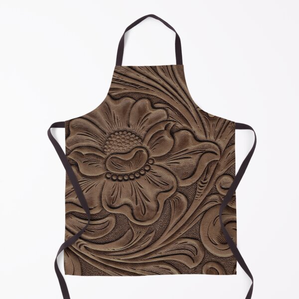 Item preview, Brown Floral Tooled Leather Design designed and sold by ArtsyWishy.