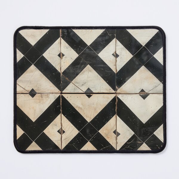 Item preview, Urban Tribal Pattern - Black And White Exfoliate Tile designed and sold by GrinGalore.