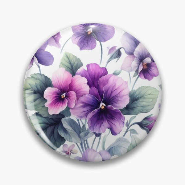Item preview, watercolor painting of violets designed and sold by Dominika Farkašová.