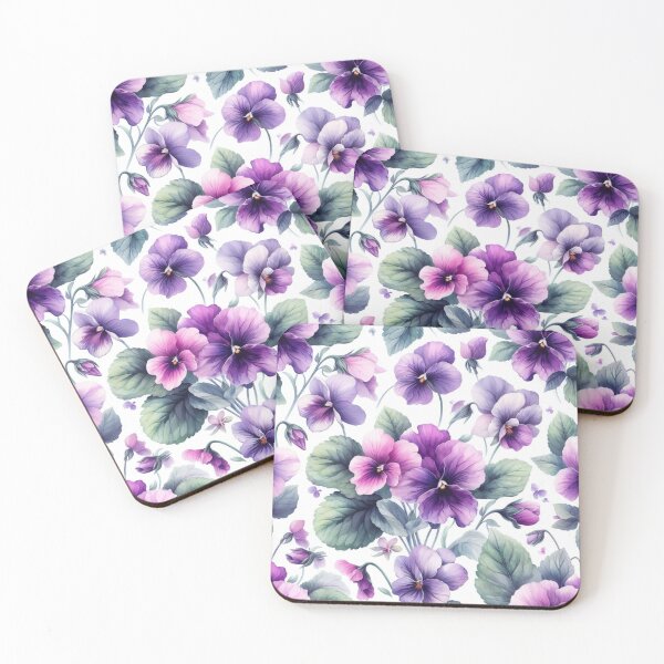 Item preview, watercolor painting of violets designed and sold by Dominika Farkašová.
