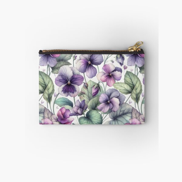 Item preview, watercolor violets wreath designed and sold by Dominika Farkašová.