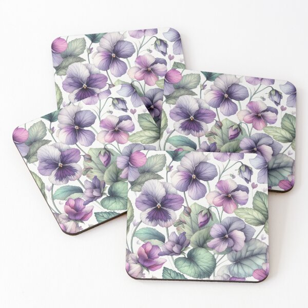 Item preview, watercolor violets wreath designed and sold by Dominika Farkašová.