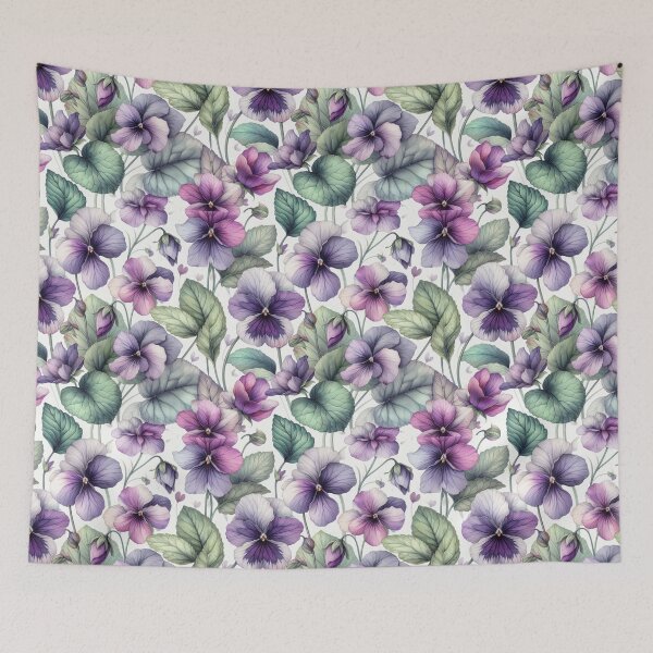 Item preview, watercolor violets wreath designed and sold by Dominika Farkašová.