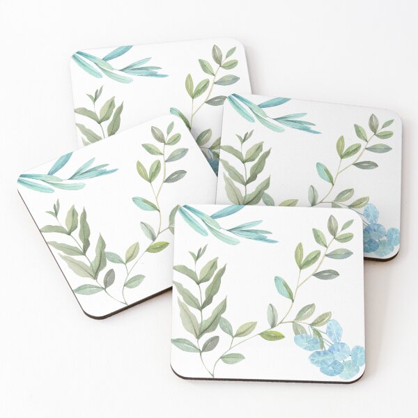 Item preview, Blue leaves peaceful Throw Blanket by Belle Treasure Chest designed and sold by Luetta  Stuger- Fleming.
