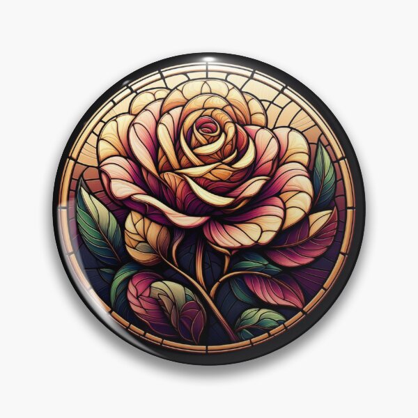 Item preview, Stained glass with a rose designed and sold by ArturWGW.