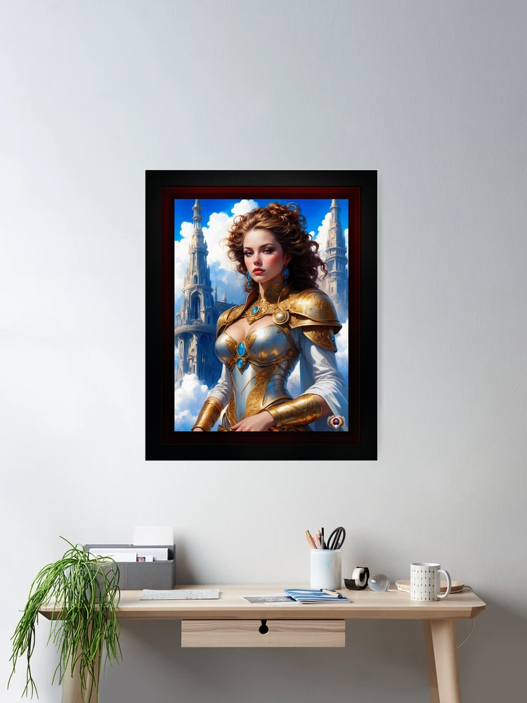 Portrait Of Usella AI Concept Art by Xzendor7 - A Beauty Of The Empire 2 Portrait Of Usella Beautiful AI Concept Art by Xzendor7 Room Decor Poster Art Print