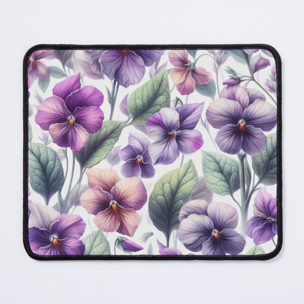 Item preview, watercolor violets repeating pattern designed and sold by Dominika Farkašová.