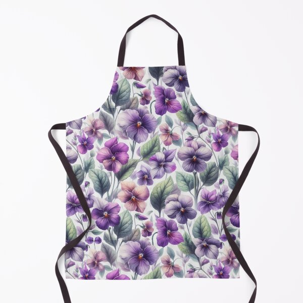 Item preview, watercolor violets repeating pattern designed and sold by Dominika Farkašová.