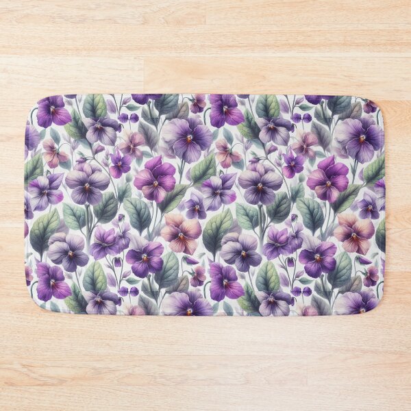 Item preview, watercolor violets repeating pattern designed and sold by Dominika Farkašová.