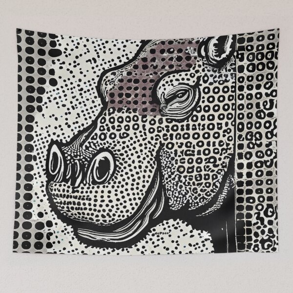 Item preview, Hippo in Halftone Print - dePace' designed and sold by mrpropcake.