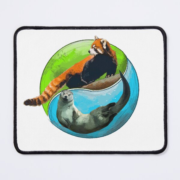 Item preview, redpanda and otter _ yingyang designed and sold by sim-scribble.