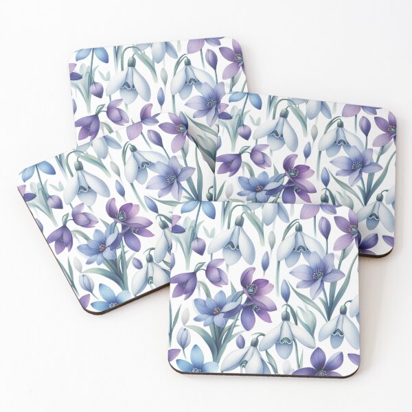 Item preview, watercolor snowdrops art designed and sold by Dominika Farkašová.