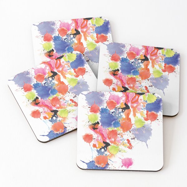 Item preview, watercolors, geo, brush, splash, colorful, rainbow designed and sold by mintdiamond21.