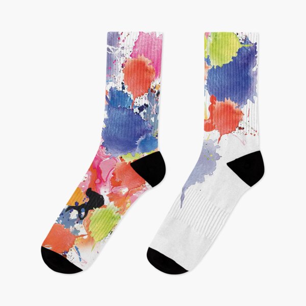 Item preview, watercolors, geo, brush, splash, colorful, rainbow designed and sold by mintdiamond21.