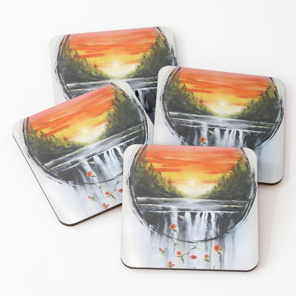 Item preview, Waterfall at Sunset. Nature is amazing. Memorable designed and sold by Zibis09.