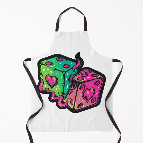 Item preview, Neon dice hearts designed and sold by craftyaliens.