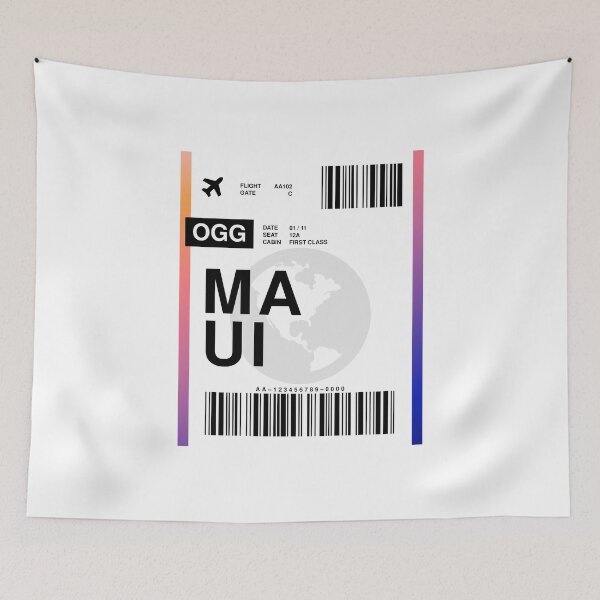 Item preview, Maui Boarding Pass designed and sold by RabbitK.