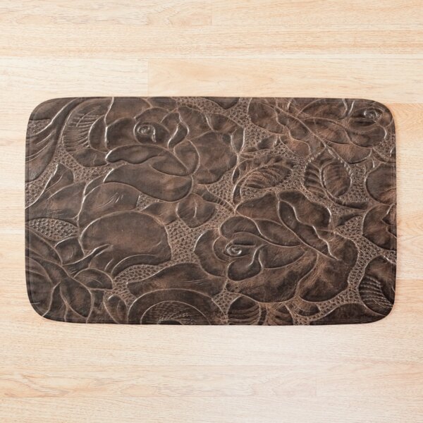 Item preview, Light Brown Tooled Floral Leather Design designed and sold by ArtsyWishy.