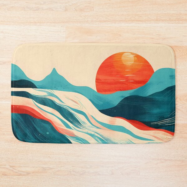 Item preview, Flowing river and retro sunset  designed and sold by Wildflow Creations.