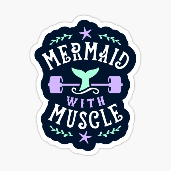Mermaid With Muscle Sticker
