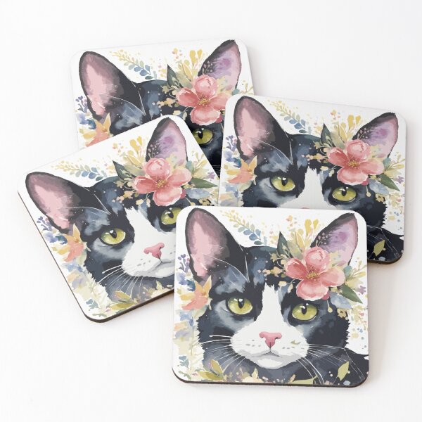 Item preview, Flor Tuxido Gato designed and sold by printmala.