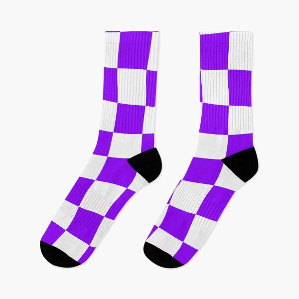 Item preview, Checkered - White and Violet designed and sold by JustPatterns2.