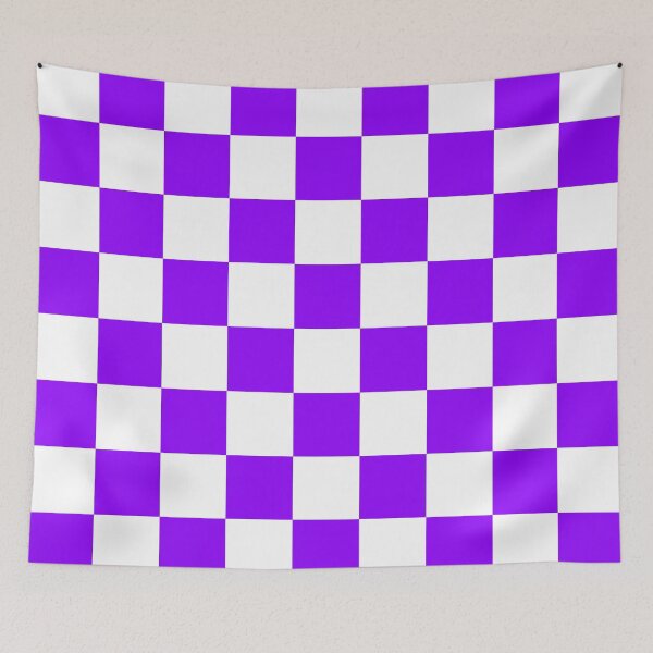 Item preview, Checkered - White and Violet designed and sold by JustPatterns2.