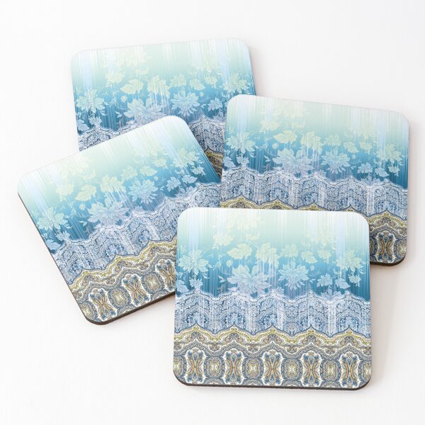 Item preview, Ethnic, Blue, oriental, border, summer, floral, designed and sold by mintdiamond21.