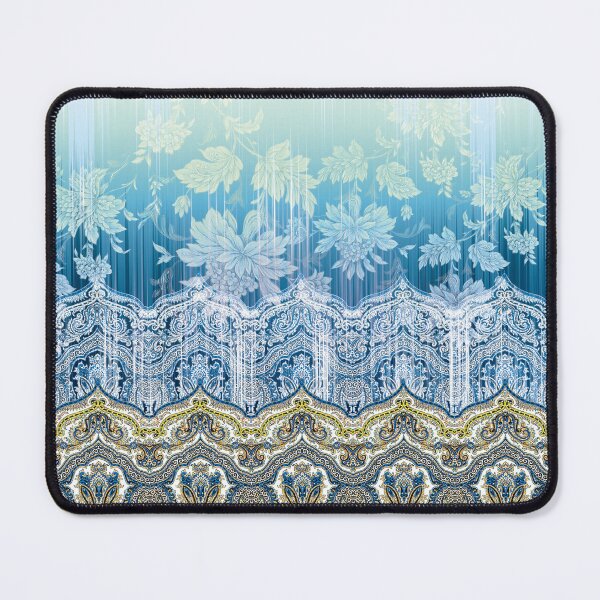 Item preview, Ethnic, Blue, oriental, border, summer, floral, designed and sold by mintdiamond21.