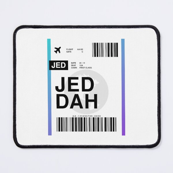 Artikelvorschau, Bordkarte für Jeddah entworfen und verkauft von RabbitK.