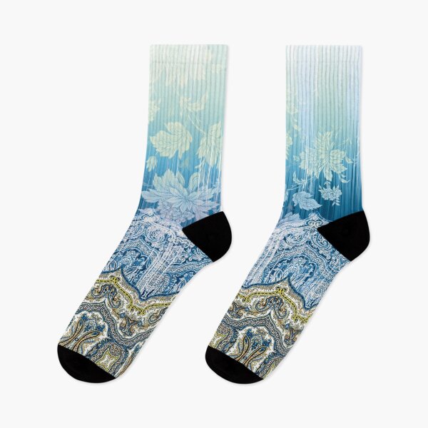 Item preview, Ethnic, Blue, oriental, border, summer, floral, designed and sold by mintdiamond21.