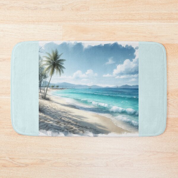 Item preview, Beach with Palm Tree designed and sold by AdventureLoveG.