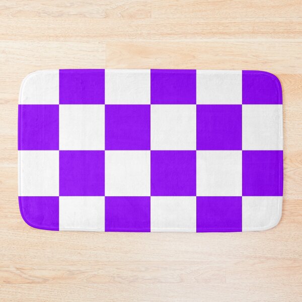 Item preview, Large Checkered - White and Violet designed and sold by JustPatterns2.