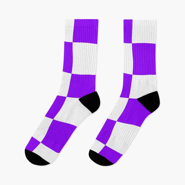 Item preview, Large Checkered - White and Violet designed and sold by JustPatterns2.
