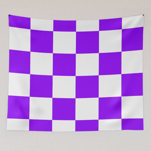 Item preview, Large Checkered - White and Violet designed and sold by JustPatterns2.