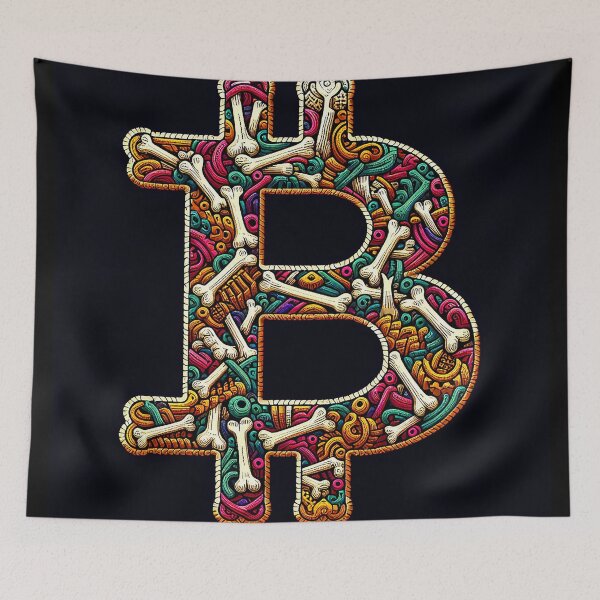 Item preview, BTC "Cryptic Bitcoin: Bitcoin in Skeletal Form" designed and sold by zzz888.