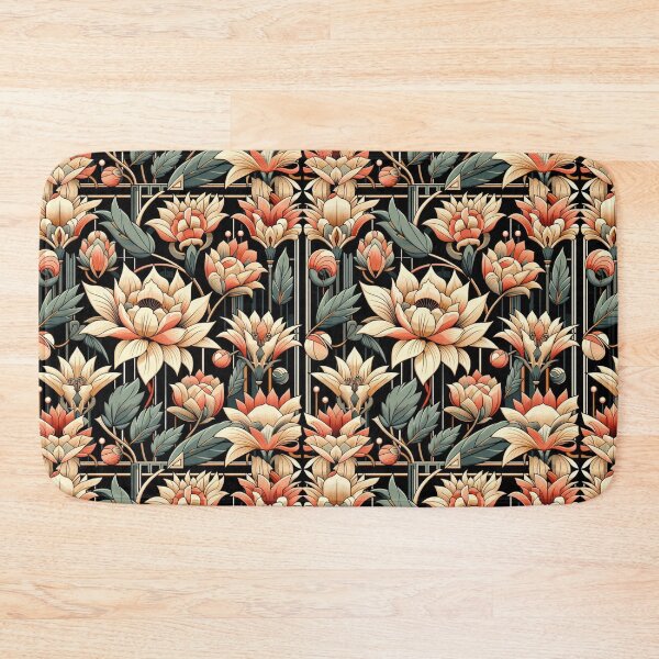 Item preview, Art deco floral seamless background designed and sold by Dominika Farkašová.