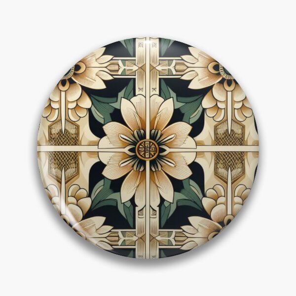 Item preview, art deco flower wallpape designed and sold by Dominika Farkašová.