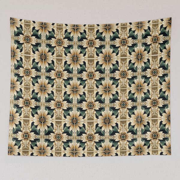 Item preview, art deco flower wallpape designed and sold by Dominika Farkašová.