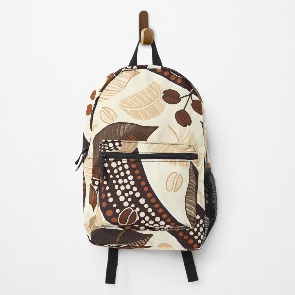 Item preview, Aromatic Coffee Beans and Leaves Pattern - Warm Tones for Cozy Cafe Decor and Apparel designed and sold by David Balzen.