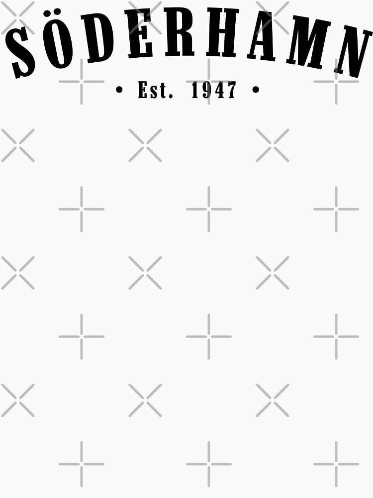 Thumbnail 7 of 7, Classic T-Shirt, Söderhamn Gävleborg County Sweden Est. 1947 Black Letter Sverige designed and sold by establishedwear.