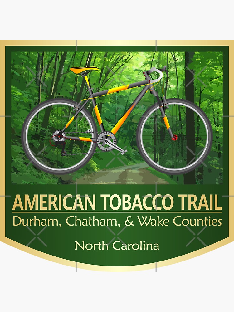 Thumbnail 3 of 3, Sticker, American Tobacco Trail (bike2) designed and sold by curranmorgan.