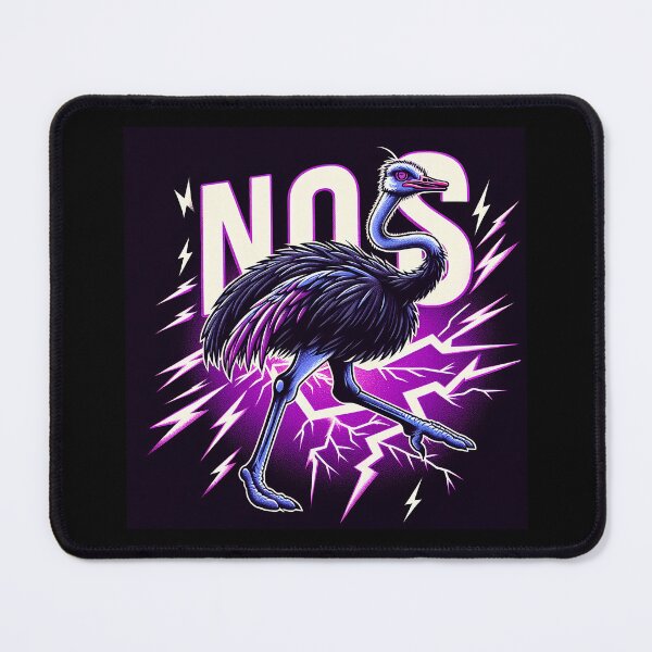 Item preview, $NOSS "Racing Radiance: Ostrich Unleashing Purple Lightning" designed and sold by zzz888.
