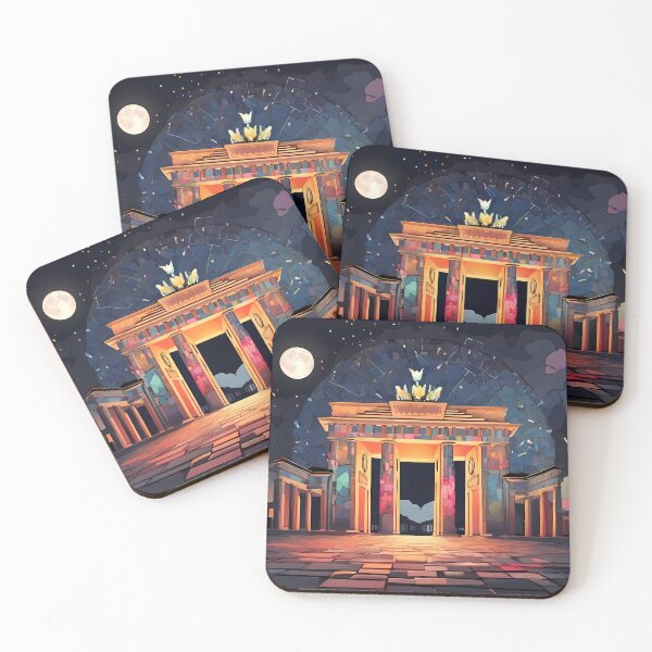Item preview, Gate Aglow: Unveil the Mosaic Night designed and sold by purrfect pattern.