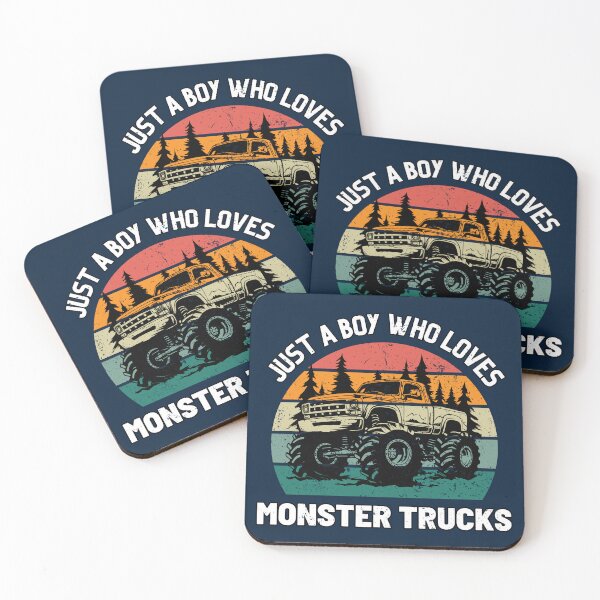 Item preview, JUST A BOY WHO LOVES MONSTER TRUCKS designed and sold by SpCreationsCo22.