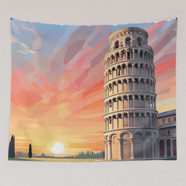 Item preview, Leaning Pisa Mosaic: Sunrise Wonder designed and sold by purrfect pattern.