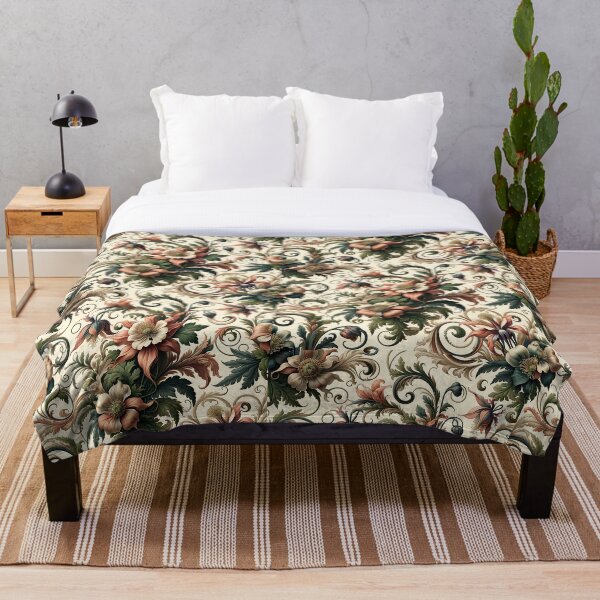 Item preview, Jacobean Pattern Columbine Flowers designed and sold by Crypto Tography.